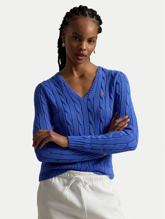 Polo Ralph Lauren Sweter 211971870504 Niebieski Slim Fit