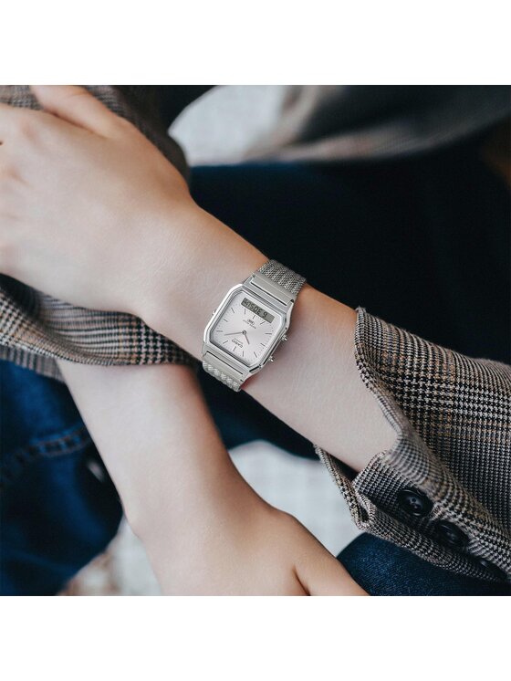 Casio Casio Zegarek 4549526417719 Srebrny