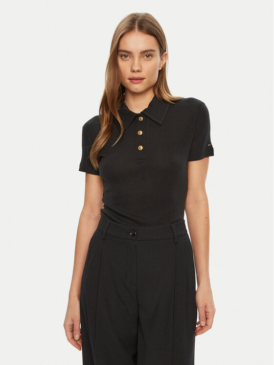 Női Pólóing Tommy Hilfiger, Méret: XXL, Fekete, WW0WW44446