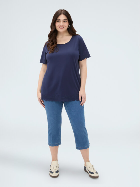 Fiorella Rubino Fiorella Rubino T-shirt G03ZL008901N034 Blu Regular Fit