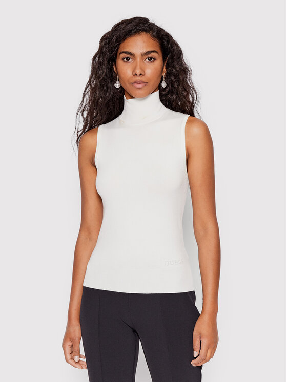 Guess Guess Rollkragenpullover Zelinda W2YR32 Z2V62 Weiß Slim Fit