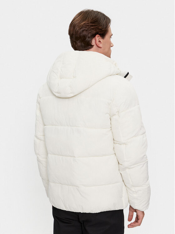 Calvin Klein Calvin Klein Зимно яке Crinkle K10K110336 Екрю Regular Fit