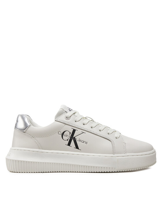 Sneakers Calvin Klein Jeans Chunky Cupsole Laceup Lth Ml Mtl YW0YW01476 Alb