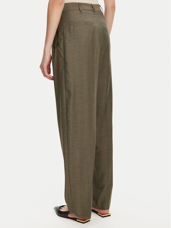 Marella Marella Medžiaginės kelnės Hull 2523136161 Chaki Loose Fit