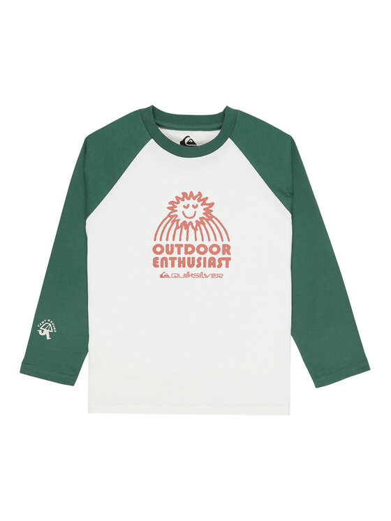 Quiksilver Quiksilver Bluzka Ev Spot On Raglan EQKZT03574 Biały Regular Fit