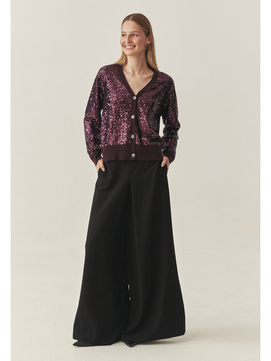 TATUUM TATUUM Sweter GLOSS Bordowy Classic Fit