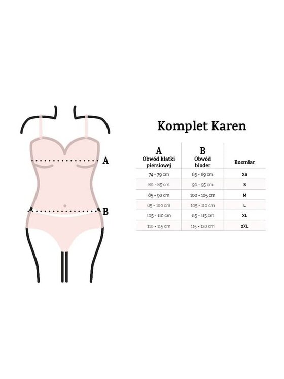 DKaren Lingerie DKaren Lingerie Komplet bielizny Karen Czarny Basic Fit