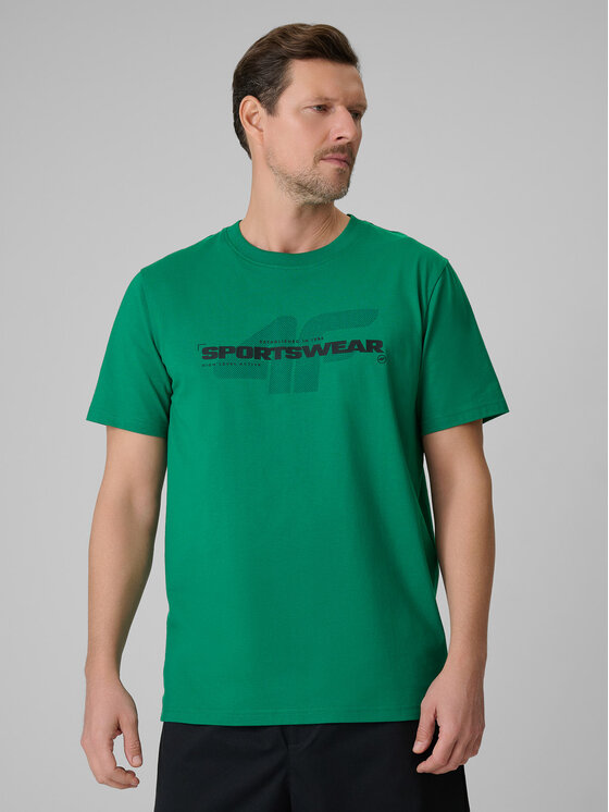 4F 4F T-Shirt SPORTS CLUB Zielony Regular Fit