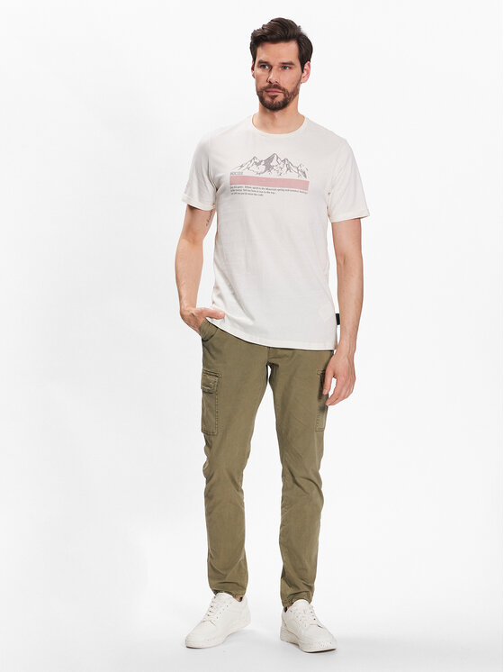 INDICODE INDICODE Kalhoty z materiálu Umut 60-320 Zelená Regular Fit