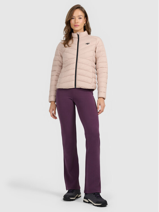 4F 4F Kurtka puchowa MIDSHOP TEXTILE Beżowy Slim Fit