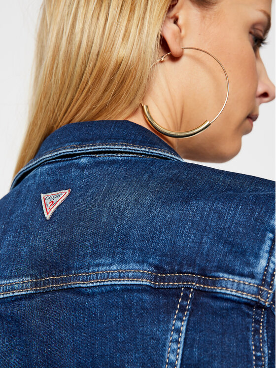 Guess Dzinsova Bunda Delya W1rn01 D4663 Tmavomodra Regular Fit Modivo Sk