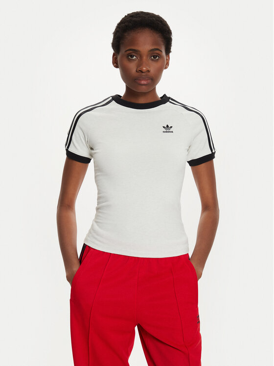 Adidas Majica 3-Stripes IR8104 Bela Slim Fit