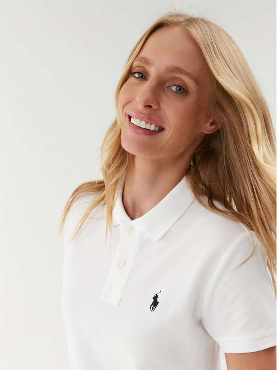 Polo Ralph Lauren Polo Ralph Lauren Kleid für den Alltag Polo Shirt Shop 211799490017 Weiß Regular Fit