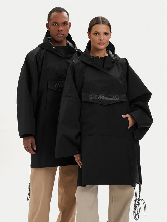 Napapijri Napapijri Nepremokavá bunda A-Raincape L NP0A4H4D9411 Čierna Oversize