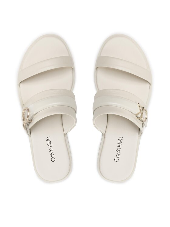 Calvin Klein Calvin Klein Шльопанці Almond Slide W/Hw HW0HW01482 Білий