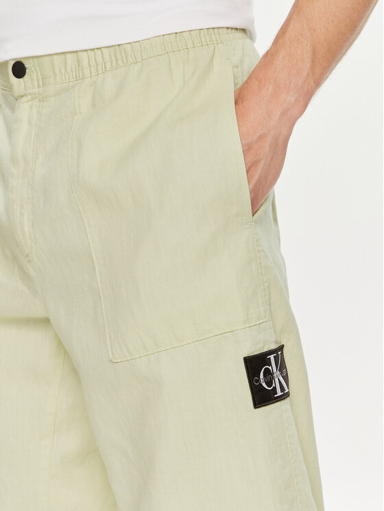 Calvin Klein Jeans Calvin Klein Jeans Pantaloni din material J30J325126 Verde Regular Fit