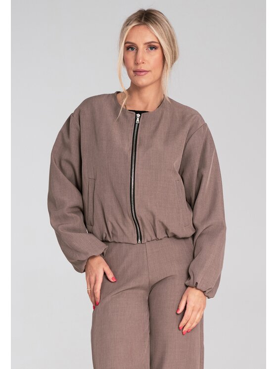 FIGL FIGL Μπόμπερ μπουφάν M1198 Καφέ Regular Fit