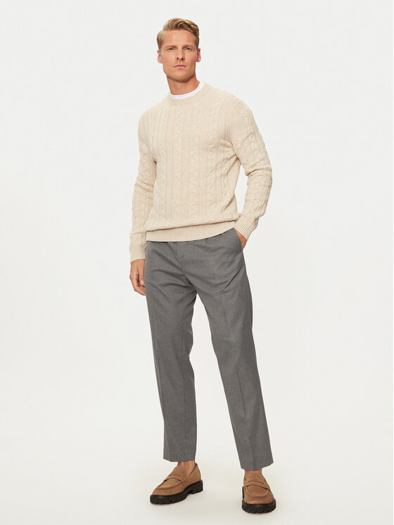 United Colors Of Benetton United Colors Of Benetton Пуловер 1335U107G Бежов Regular Fit