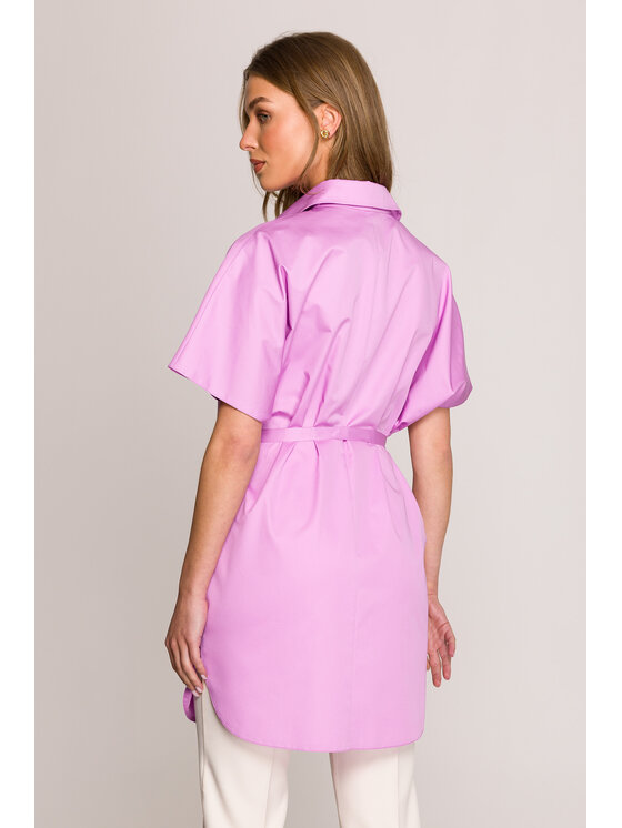 Stylove Stylove Košeľa S402 Ružová Sexy Straight Fit