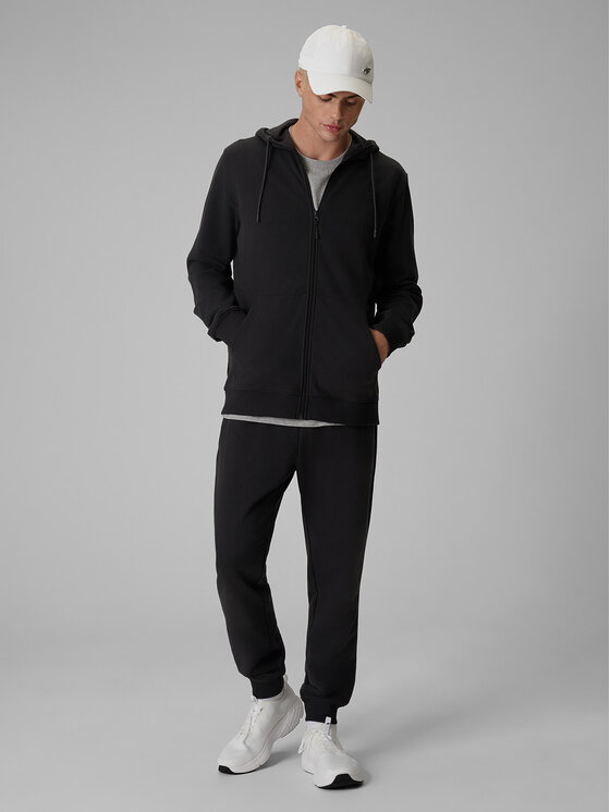 4F 4F Spodnie dresowe BASIC+ Szary ciemny Regular Fit