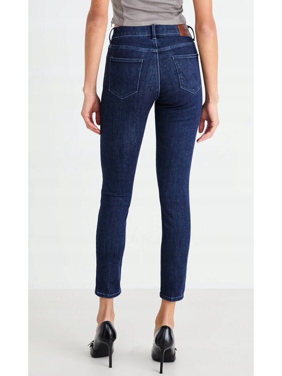 Wrangler Wrangler Jeansy High Skinny 630 Niebieski Skinny Fit