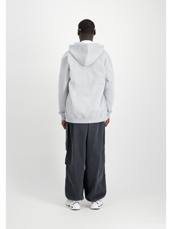 Alpha Industries Alpha Industries Bluza Basic Puff Print Zip Hoodie Szary Regular Fit