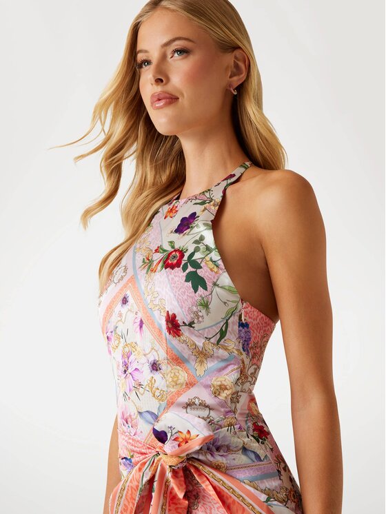 Guess Guess Každodenní šaty 177703 Růžová Classic Fit