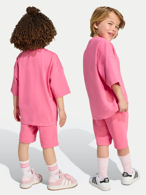 adidas adidas Completo T-shirt e pantaloncini Big Logo Execution KA0222 Rosa Loose Fit