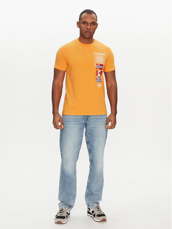 Napapijri Napapijri T-särk S-Turin NP0A4HQG Oranž Regular Fit