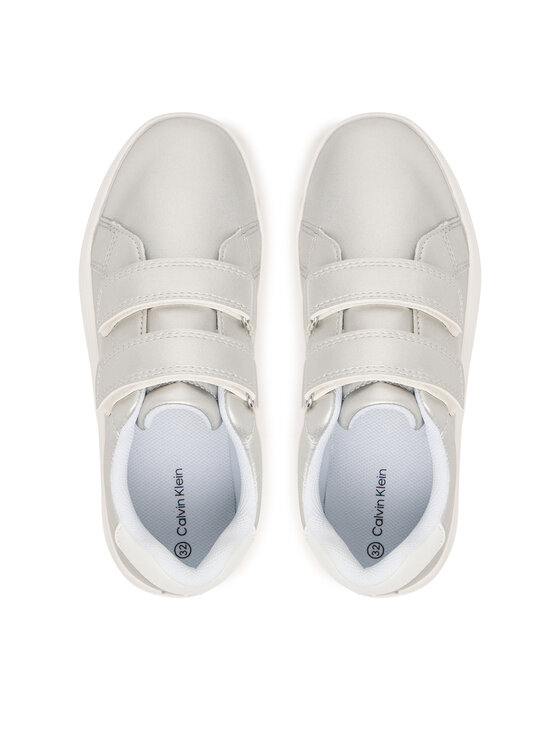 Calvin Klein Calvin Klein Sneakersy Low Cut Velcro V1A9-83205-0376 S Strieborná