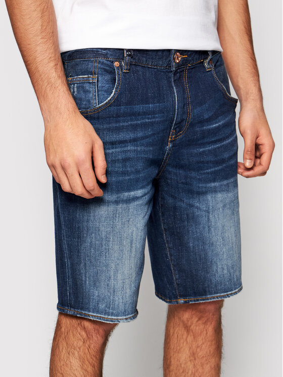 Armani Exchange Pantaloncini di jeans 3KZJ80 Z1LTZ 1500 Blu scuro Slim Fit  • Modivo.it