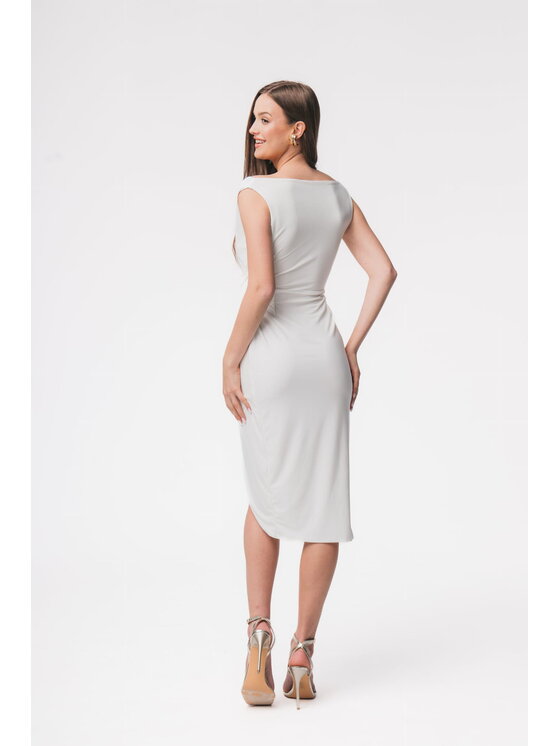 Aurora Aurora Koktejlové šaty Bardott Bílá Feminine Fit