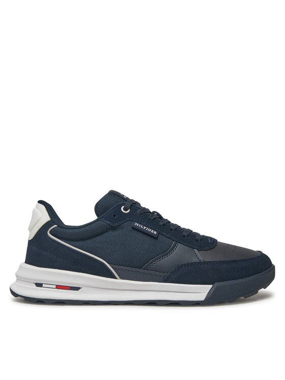 Tommy Hilfiger Snīkeri Retro Runner Mix Rwb FM0FM05371 Tumši zils