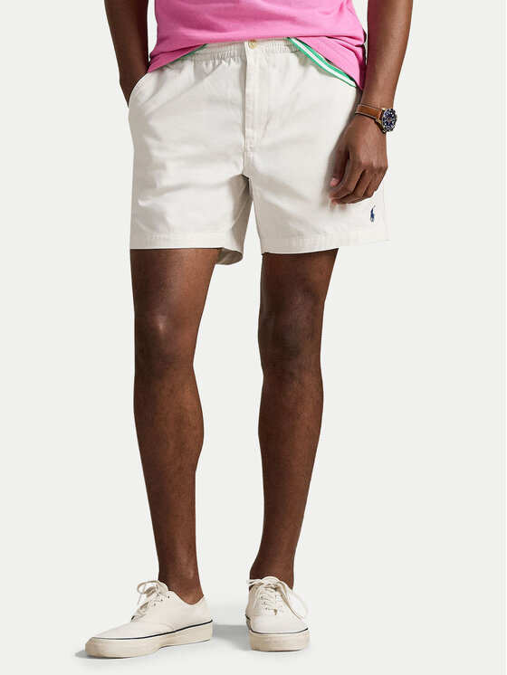 Polo Ralph Lauren Pantalon scurți din material 710644995042 Alb Regular Fit