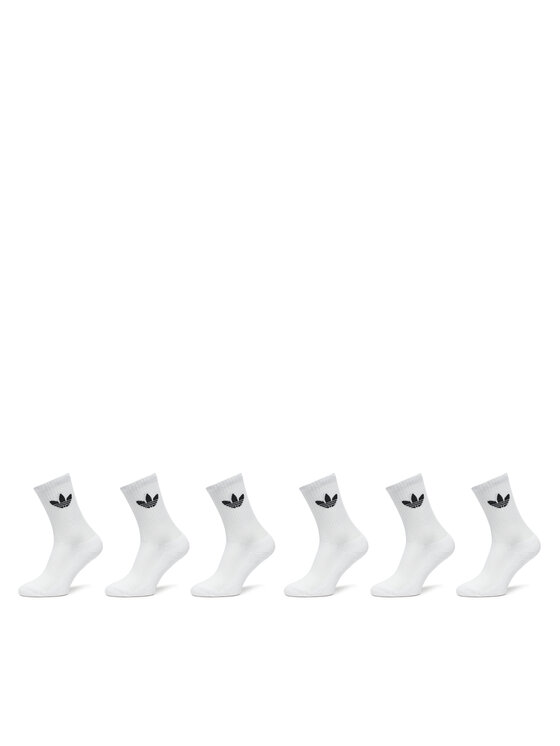 adidas adidas Омплект 6 чифта дълги чорапи унисекс Trefoil Cushion IJ5619 Бял
