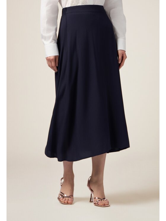 Oltre Oltre Gonna midi 1156J000274N024 Blu A-Line Fit