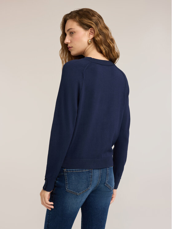 Motivi Motivi Sweter M350W004055N034 Niebieski Over Fit