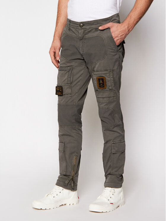 Aeronautica Militare Aeronautica Militare Текстилни панталони 211PA1387CT1493 Сив Regular Fit