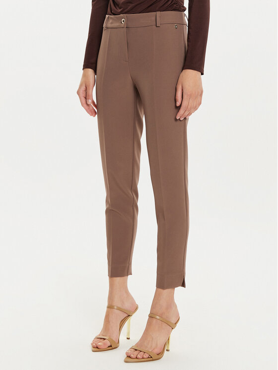 Maryley Bavlnené nohavice 24IB52Z/M19/43WO Hnedá Regular Fit