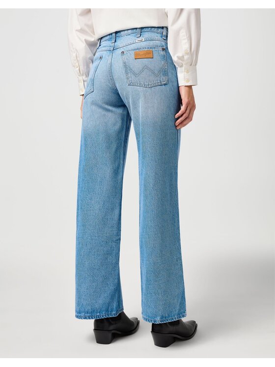 Wrangler Wrangler Jeansy World Wide Niebieski Wide Leg