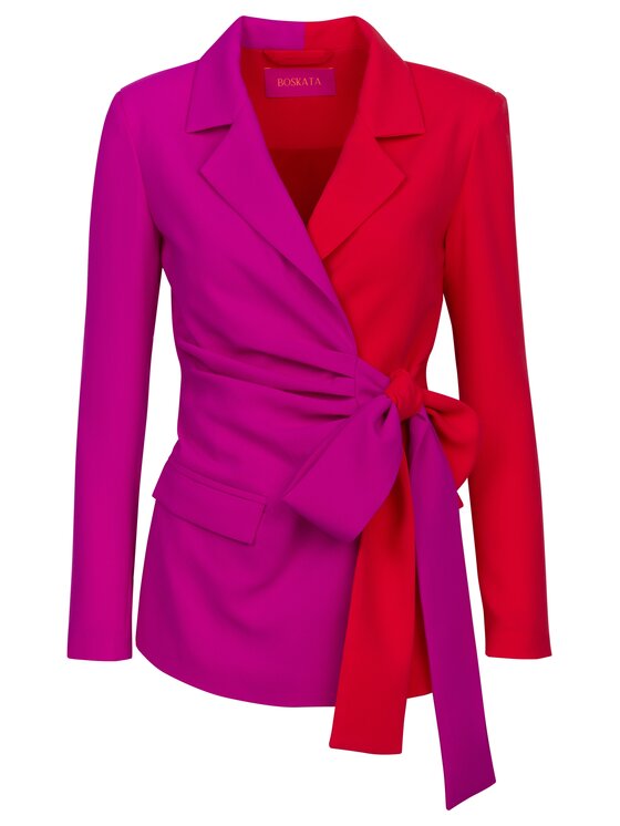 Boskata Boskata Marynarka ti amo sexy red Różowy Geometric Fit