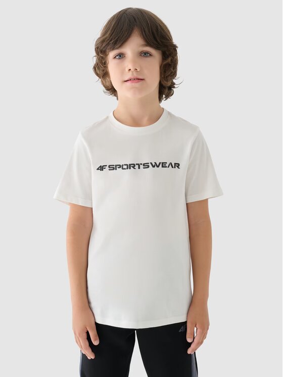 4F 4F T-Shirt 4FJWAW24TTSHM1552-10S Biały Regular Fit
