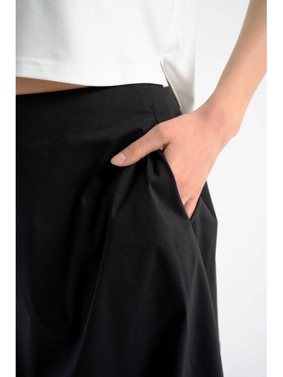 CLICK CLICK Φούστα midi 50-746 Μαύρο Shaped Fit