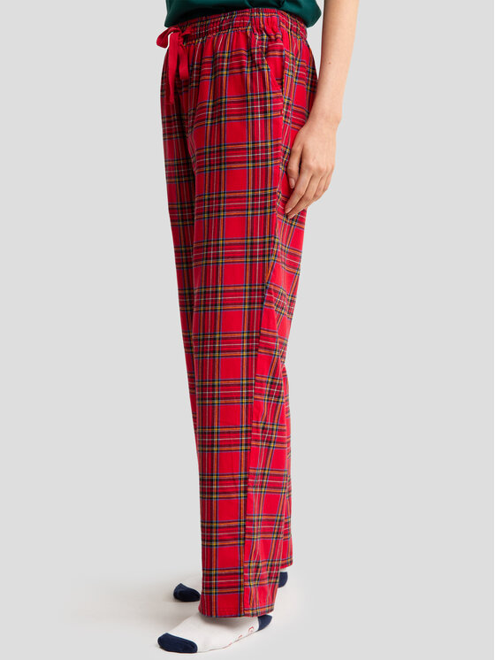 BIG STAR BIG STAR Spodnie piżamowe SENMINIS Czerwony Comfort Fit