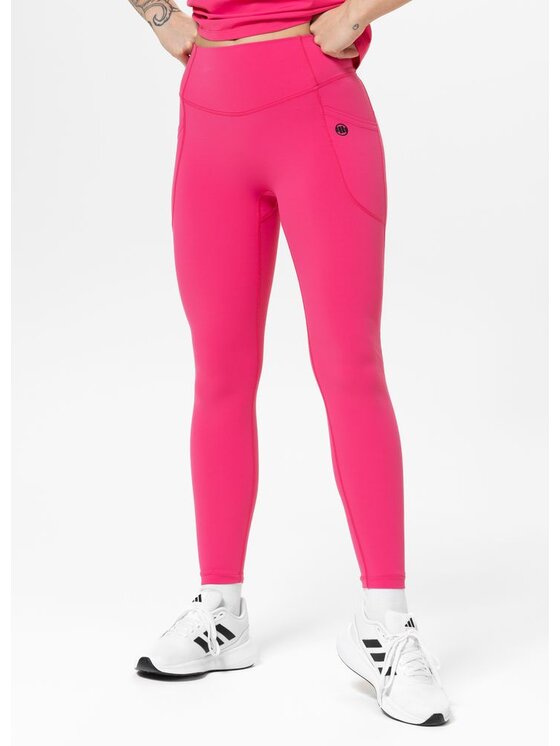 PITBULL PITBULL Legginsy Legginsy sportowe damskie AVENIDA S Różowy Regular Fit