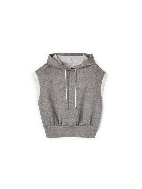 Motivi Motivi Felpa G070W003580N0S3 Grigio Cropp Fit