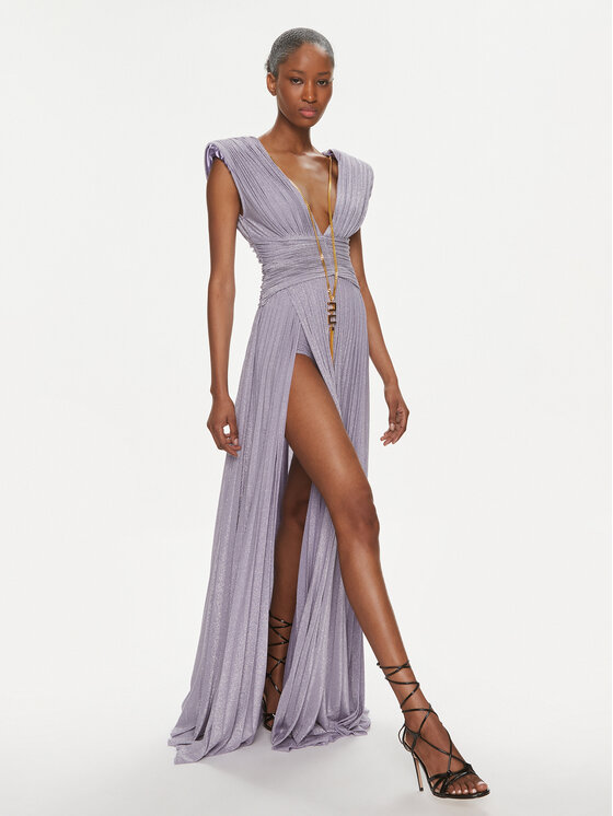 Elisabetta Franchi Elisabetta Franchi Večerna obleka AB-563-41E2-5754 Vijolična Regular Fit