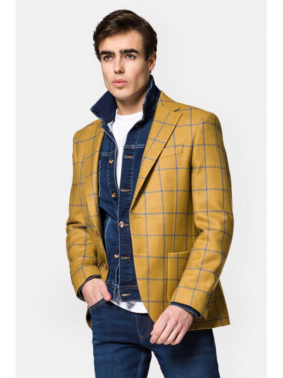 Lancerto Męska Marynarka, rozmiar 50, Żółta, MA099222000002