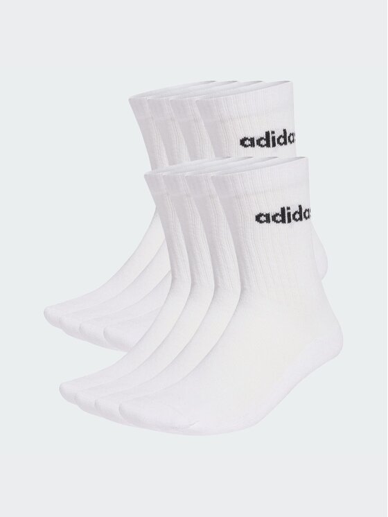adidas adidas Skarpety długie LINEAR CUSHIONED CREW SOCK 10 PAIR PACK Biały