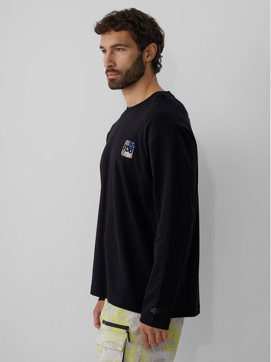 4F 4F Longsleeve FOB Czarny Loose Fit